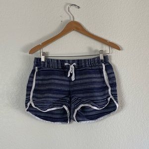 ATHLETA navy blue:white linen shorts size 4